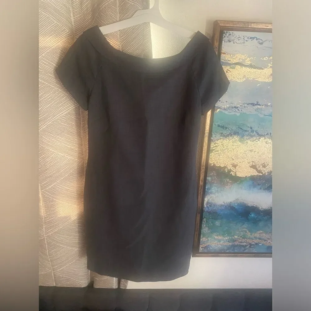 Tory Burch Dress Womens Size 4  Gray Wool Blend  Tank  Sheeth  Lined Cap Sleeves